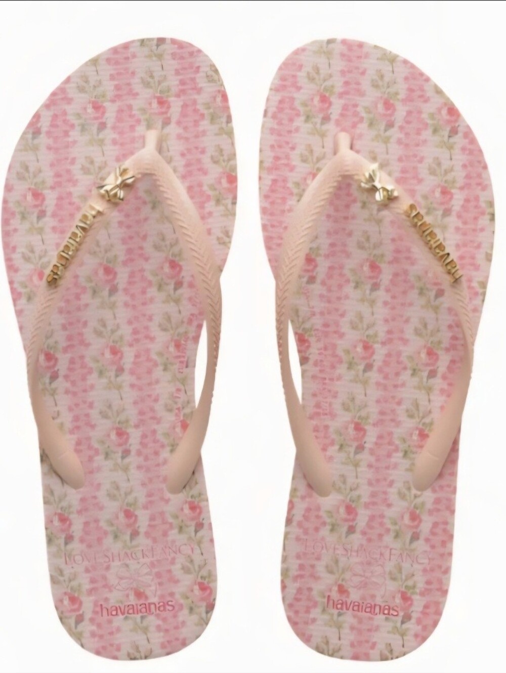 Havaianas X LoveShackFancy Ballet Rose Flip Flops Size 13C/1Y NWT
